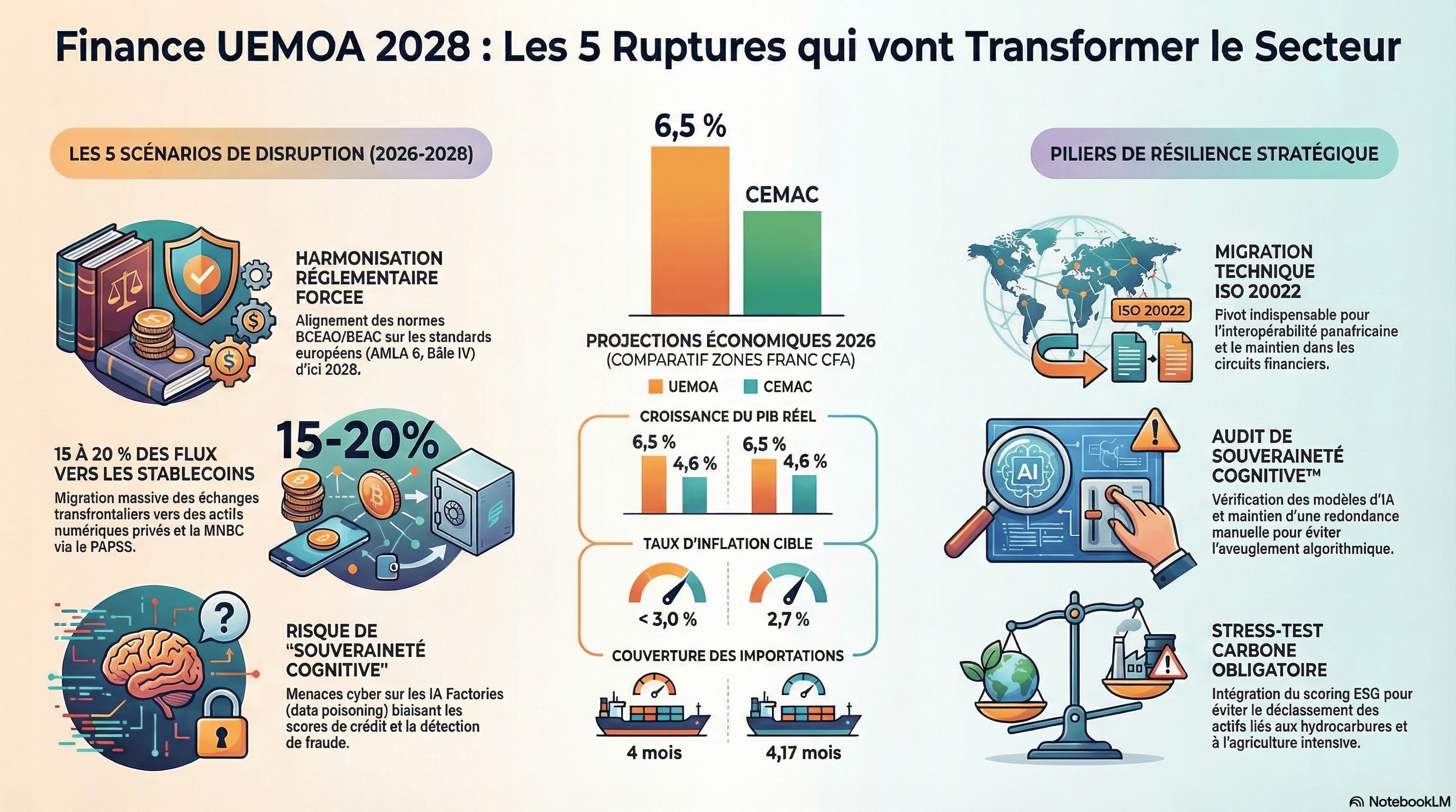 Finance UEMOA 2028 : 5 disruptions BCEAO-ZLECAf, stablecoins, SWIFT & IA (et comment s’y préparer dès maintenant)