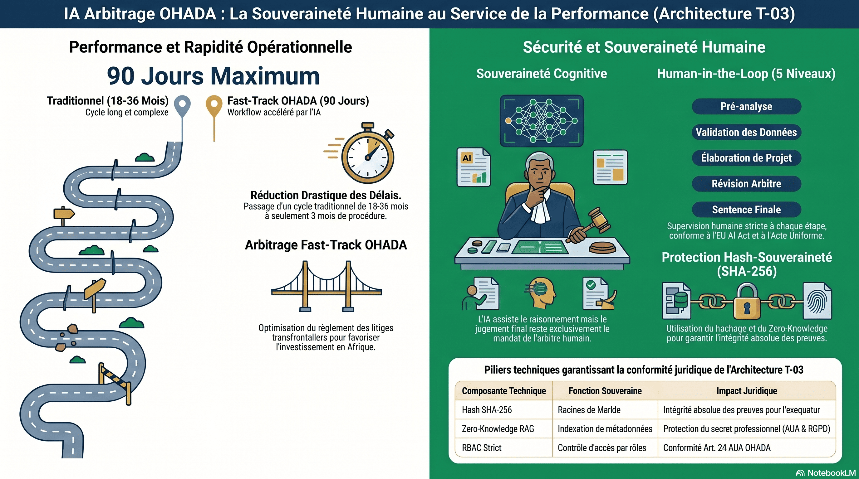 IA Arbitrage OHADA : Souveraineté Humaine vs Algorithmes – Architecture T-03 de GSF Arbitral AI