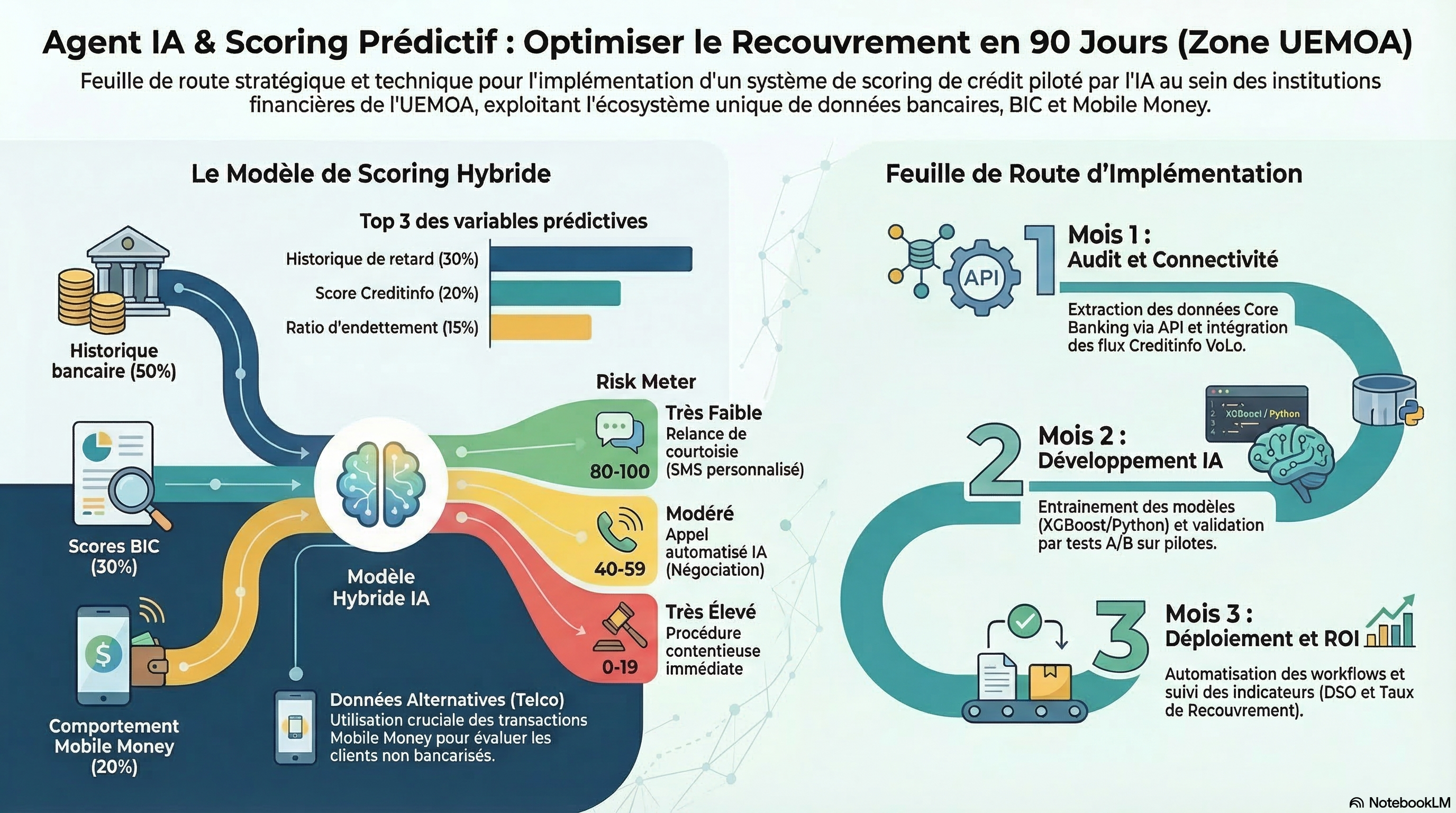 Recouvrement IA Afrique : Implémenter un Scoring Prédictif en 90 Jours (Guide UEMOA)