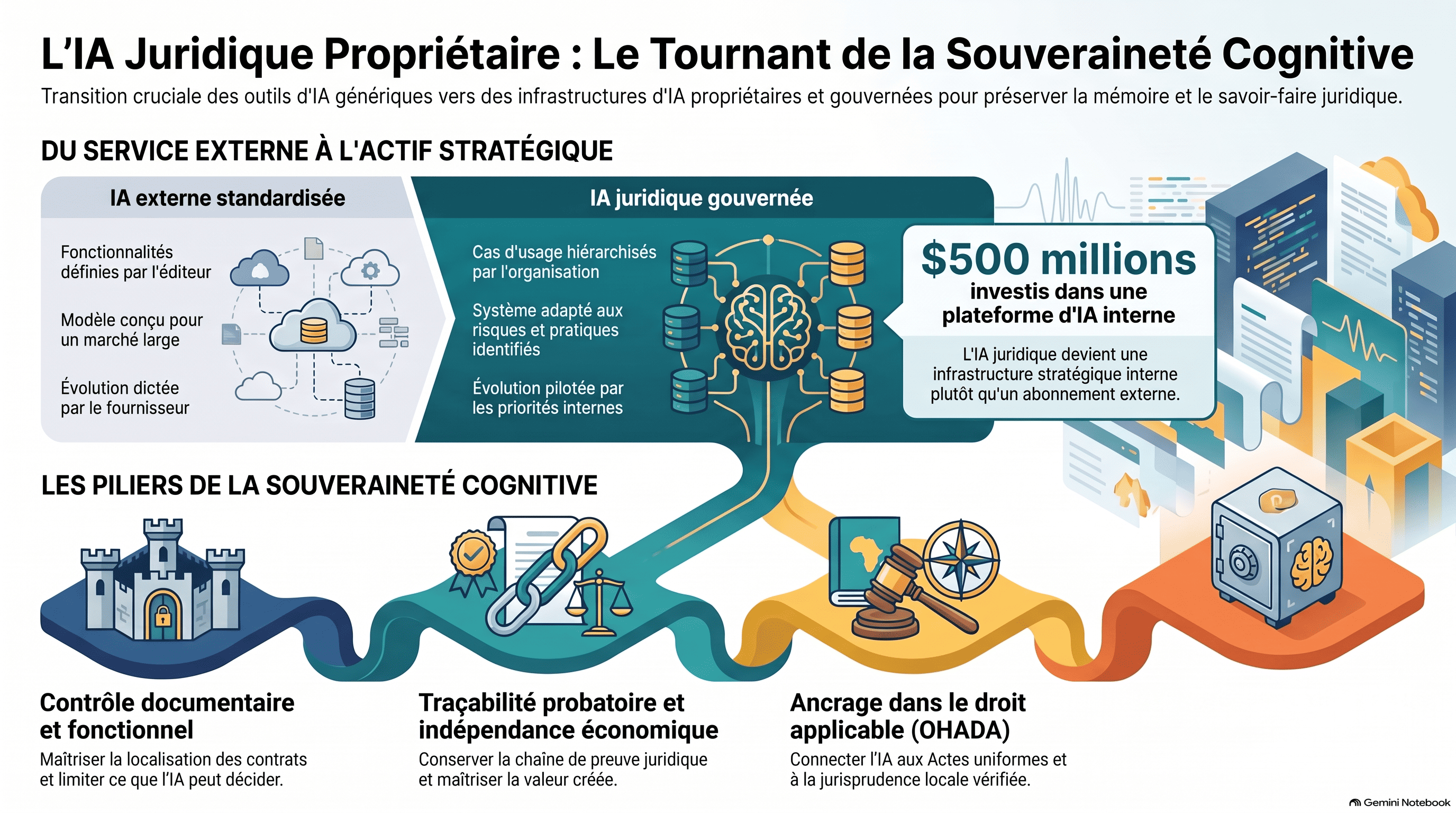 Cabinets d’avocats et IA propriétaire : le tournant de la souveraineté cognitive juridique