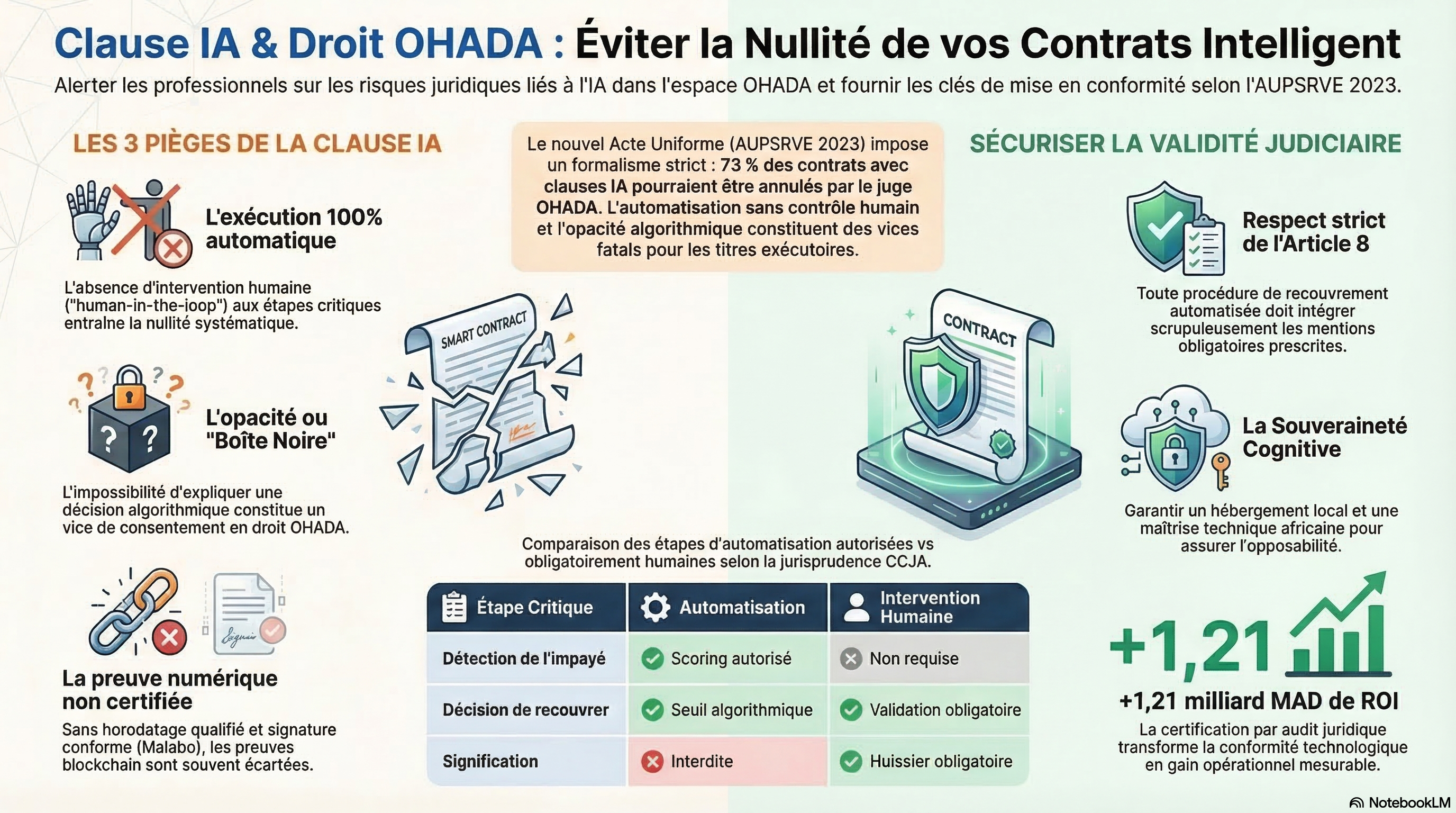 Clause IA et juges OHADA : 5 erreurs qui invalident vos contrats intelligents (AUPSRVE 2023)